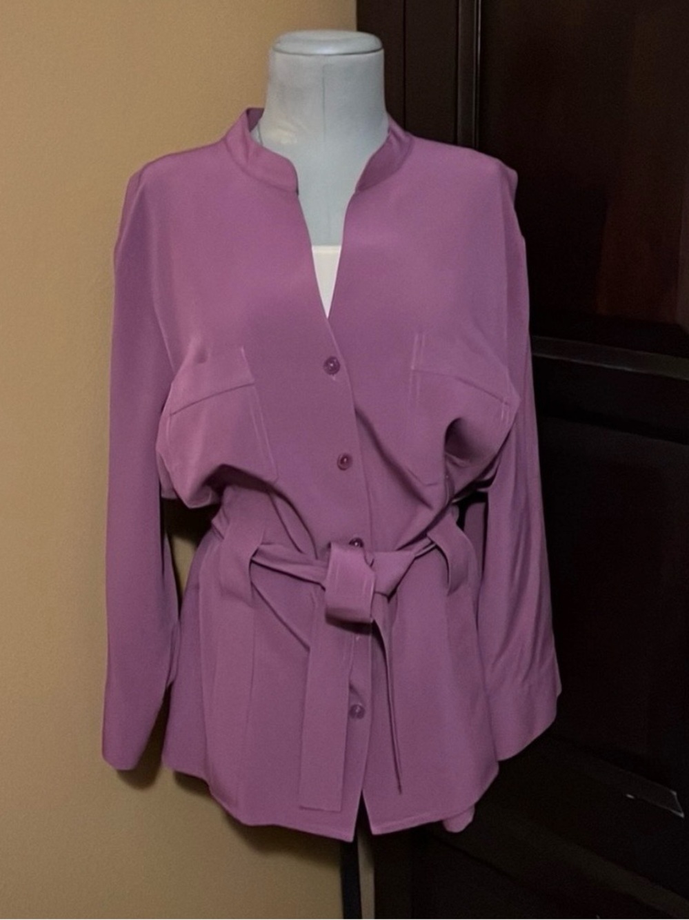 Purple Belted Blouse Women’s Size XL